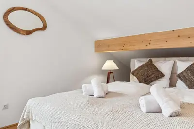 Ein Bett oder Betten in einem Zimmer der Unterkunft Casa Schlierach - im idyllischen Miesbach