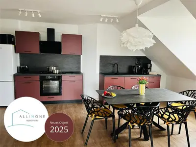 Küche/Küchenzeile in der Unterkunft Komfort-Apartment - 93m2 - Zentral - Nähe Stadtpark