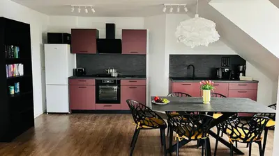 Küche/Küchenzeile in der Unterkunft Komfort-Apartment - 93m2 - Zentral - Nähe Stadtpark
