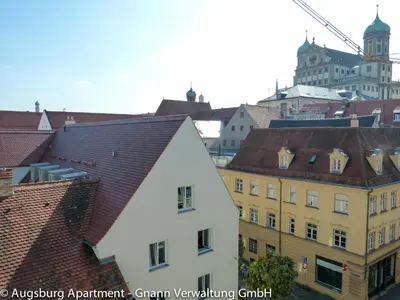 Ein allgemeiner Blick auf Augsburg oder ein Stadtblick von der Ferienwohnung aus