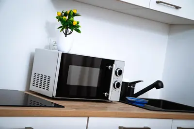 Küche/Küchenzeile in der Unterkunft Zentral und Modern, komfortable Luxuswohnung, Isarnähe