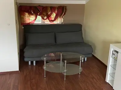 Ein Sitzbereich in der Unterkunft Auszeit - Wohnung mit Garten und Bergblick