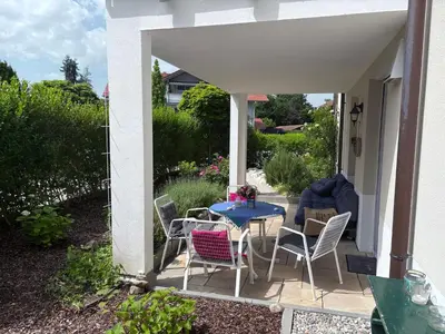 Ein Garten an der Unterkunft Wohnung Hartsee