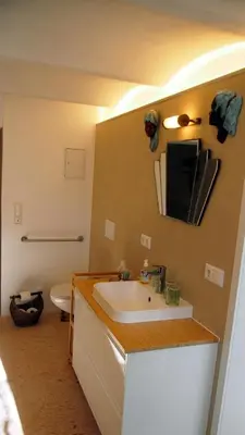 Ein Badezimmer in der Unterkunft Im Laden