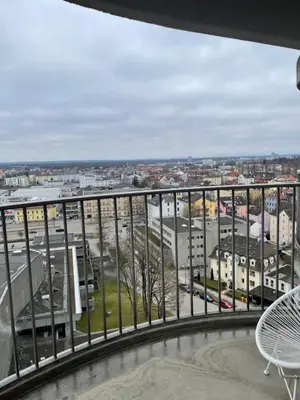 Ein Balkon oder eine Terrasse in der Unterkunft Business & Relax Skyline-View Wlan