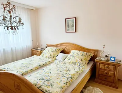 Ein Bett oder Betten in einem Zimmer der Unterkunft Ferienwohnung Löster