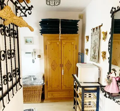Ein Bett oder Betten in einem Zimmer der Unterkunft Ferienwohnung Löster
