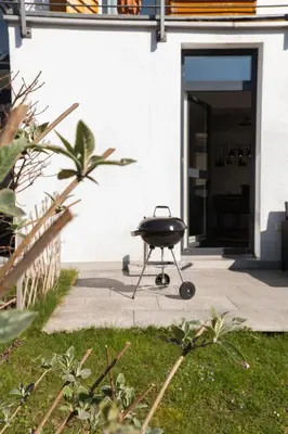 Grundriss der Unterkunft Eggstätt am Chiemsee, Auto-Check-in 24-7, gratis Parkplatz an der Unterkunft, Netflix & Amazon Prime inc, voll ausgestattet