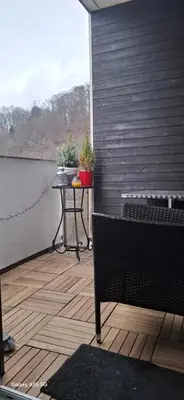 Ein Balkon oder eine Terrasse in der Unterkunft FERIEN-Geschäftswohnung