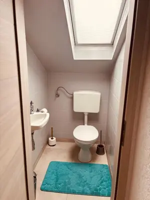 Ein Badezimmer in der Unterkunft Ferienwohnung Alpenblick