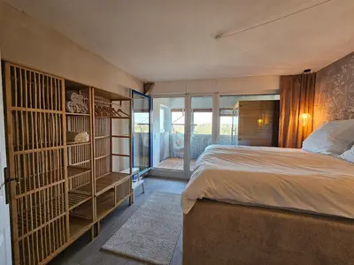 Ein Bett oder Betten in einem Zimmer der Unterkunft Stylish Forest View - Apartment