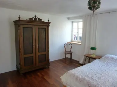 Ein Bett oder Betten in einem Zimmer der Unterkunft Freiraum Ferienwohnung