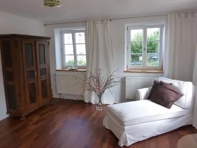 Ein Bett oder Betten in einem Zimmer der Unterkunft Freiraum Ferienwohnung