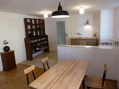 Küche/Küchenzeile in der Unterkunft Freiraum Ferienwohnung