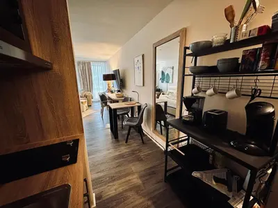Ein Sitzbereich in der Unterkunft Apartment Schlierseeperle