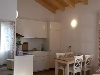 Küche/Küchenzeile in der Unterkunft Ferienwohnung Vitalis