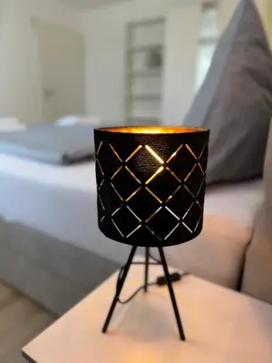 Ein Bett oder Betten in einem Zimmer der Unterkunft Modern Apartments Neuburg SP - NEU - 2 Zimmer, Komfort, Top Ausgestattet, Smart TV, Wi-Fi
