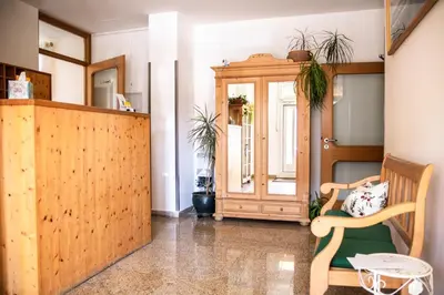 Ein Sitzbereich in der Unterkunft Würmtalhof Pension & Wirtshaus