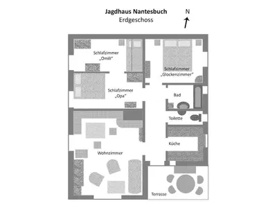 Grundriss der Unterkunft Jagdhaus Nantesbuch Comfortable holiday residence