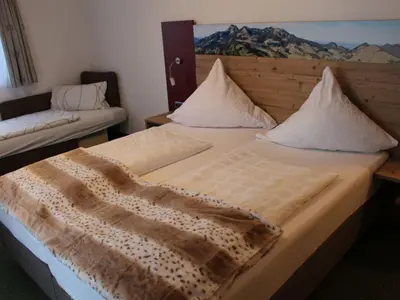 Ein Bett oder Betten in einem Zimmer der Unterkunft with mountain view Comfortable holiday residence