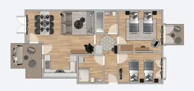 Grundriss der Unterkunft Flatista Homes - Nymphenburg Suites