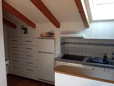 Küche/Küchenzeile in der Unterkunft Birgits Ferienwohnung