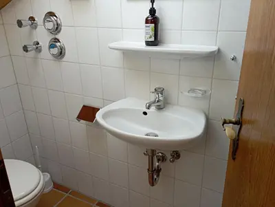 Ein Badezimmer in der Unterkunft Birgits Ferienwohnung