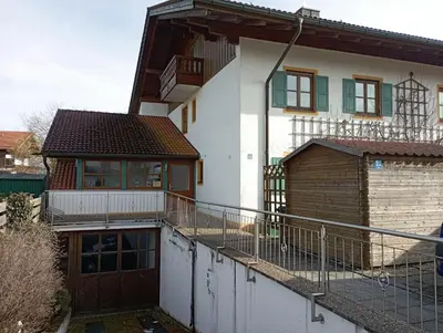 Ein Balkon oder eine Terrasse in der Unterkunft Birgits Ferienwohnung