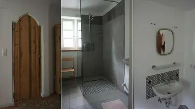 Ein Badezimmer in der Unterkunft Ferienwohnung Hörlkofen