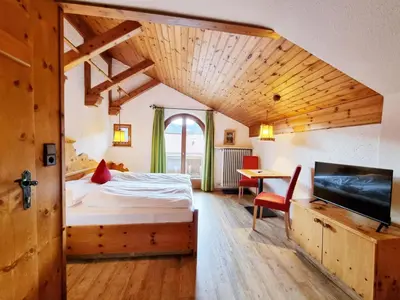 Ein Bett oder Betten in einem Zimmer der Unterkunft Ferienhaus Goldenes Landl