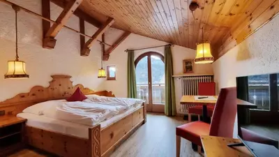 Ein Bett oder Betten in einem Zimmer der Unterkunft Ferienhaus Goldenes Landl