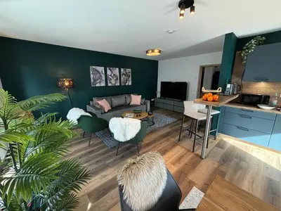 Ein Sitzbereich in der Unterkunft bella casa Allgäu Apartments