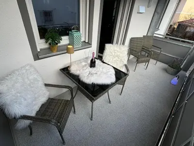 Ein Sitzbereich in der Unterkunft bella casa Allgäu Apartments