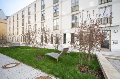 Ein Garten an der Unterkunft Homaris Apartments Isartor