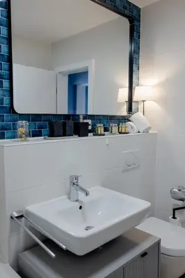 Ein Badezimmer in der Unterkunft Lumen Homes - Altstadt-Residenz, direkt im Zentrum, geräumiges Apartment mit 5 Zimmern, Küche