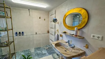 Ein Badezimmer in der Unterkunft Stadtgarten Oase