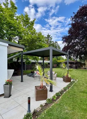 Ein Garten an der Unterkunft Stadtgarten Oase