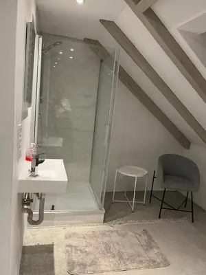Ein Badezimmer in der Unterkunft Central apartment nearby munich