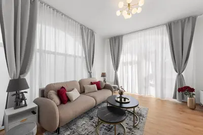 Ein Sitzbereich in der Unterkunft Liebelei Miesbach Boutique Apartment - 2 Min zum Bahnhof, eigener Parkplatz