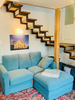 Ein Sitzbereich in der Unterkunft Munich Maisonette