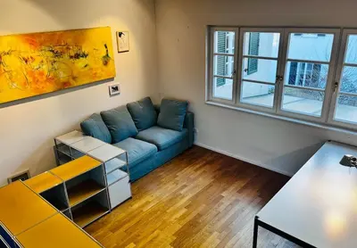 Ein Sitzbereich in der Unterkunft Munich Maisonette