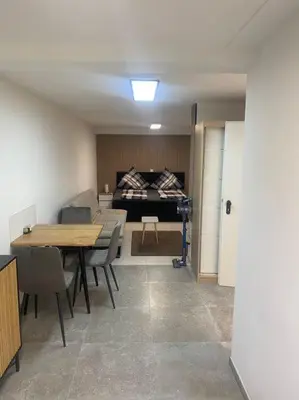 Ein Sitzbereich in der Unterkunft Appartment Kuschelecke
