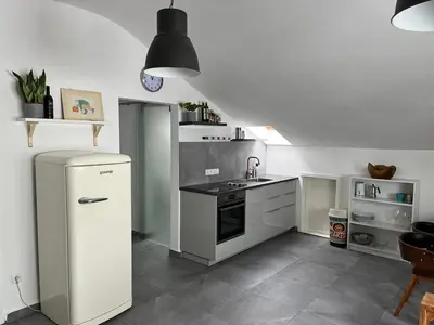Küche/Küchenzeile in der Unterkunft Helle Loft in guter Lage