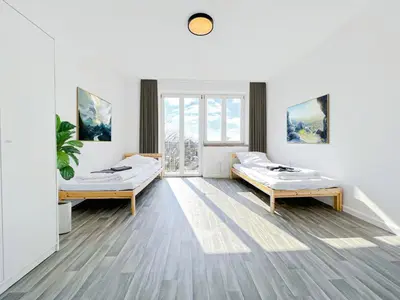 Ein Bett oder Betten in einem Zimmer der Unterkunft Monteurswohnungen in Augsburg und Umgebung