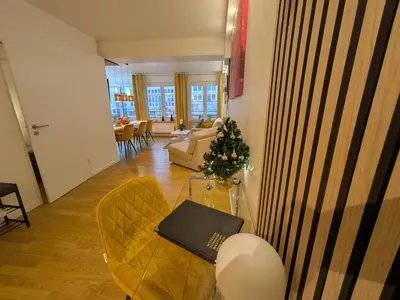 Ein Sitzbereich in der Unterkunft Munich Top Place direkt am Karlsplatz - Stachus 70 qm mit 2 Schlafzimmer Apartment Mila