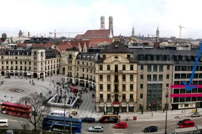 Ein allgemeiner Blick auf München oder ein Stadtblick von der Ferienwohnung aus