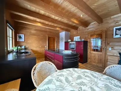 Küche/Küchenzeile in der Unterkunft Ferienwohnung am Kastanienbaum