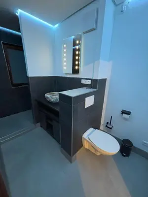 Ein Badezimmer in der Unterkunft Ferienwohnung HUGO