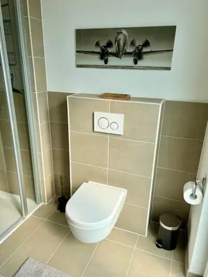 Ein Badezimmer in der Unterkunft bloom - Zentral, modern, großzügig für 1-6 Pers