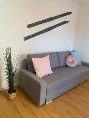 Ein Sitzbereich in der Unterkunft Haus Schönblick